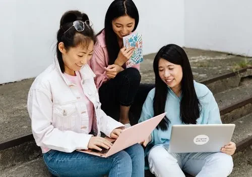 A group of friends playing 4-player mahjong